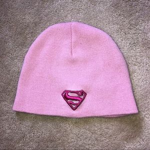4/$25 - Superman Pink Knit Winter Hat Cap